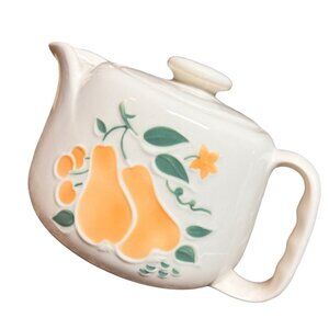 Vintage Vitreous China Porcelier Tea Pot With Pears